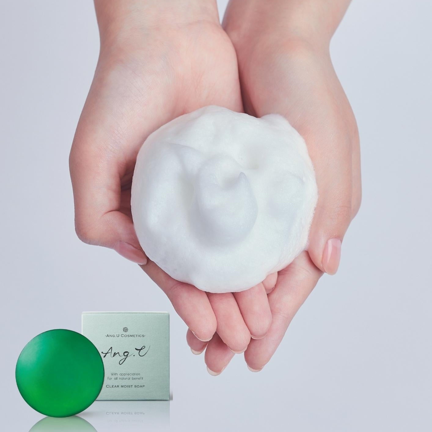 Clear Moist Soap by AKJAPAN Shop, a transparent health and beauty soap with rich foam for gentle cleansing and skincare.