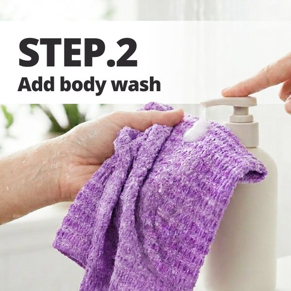 Japanese Exfoliating Body Towel – Extra Long 47" 3D Weave | Miyama Textile