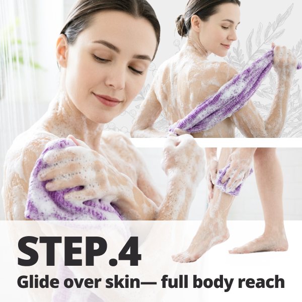 Japanese Exfoliating Body Towel – Extra Long 47" 3D Weave | Miyama Textile