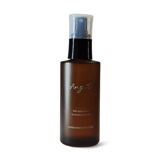 AKJAPAN's Refresh Moist Mist Lotion featuring Moringa and herbal extracts in a Japanese-made hydrating spray bottle for skin hydration.